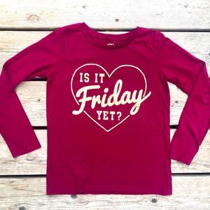 Carter’s Girls Red Ling Sleeve Top